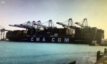 ميناء جدة الإسلامي يستقبل أول سفينة حاويات للخط الملاحي العالمي CMA CGM .